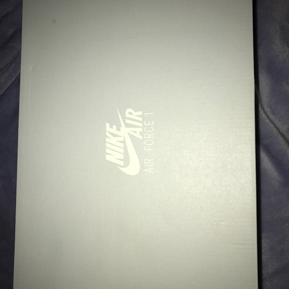 White AF1 Mid Kids - 7Y